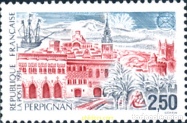 Sellos: 124139 MNH FRANCIA 1991 CONGRESO DE LA FEDERACION DE SOCIEDADES FILATELICAS FRANCESAS EN PERPIGNAN