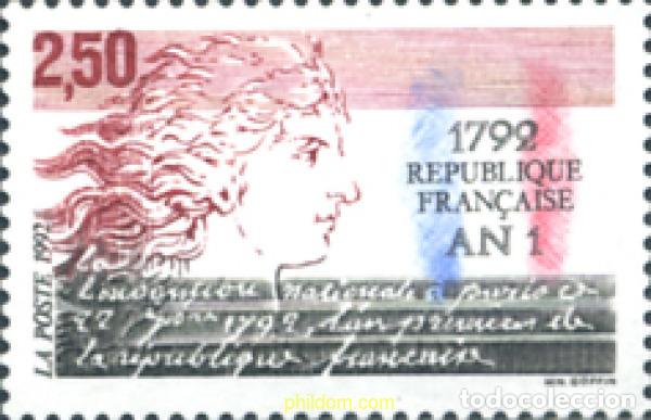 Sellos: 124160 MNH FRANCIA 1992 A&Ntilde;O I DE LA REPUBLICA FRANCESA
