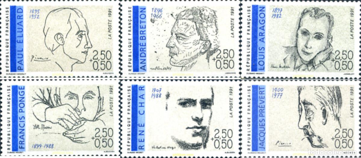 Timbres: 142595 MNH FRANCIA 1991 PERSONAJES CELEBRES