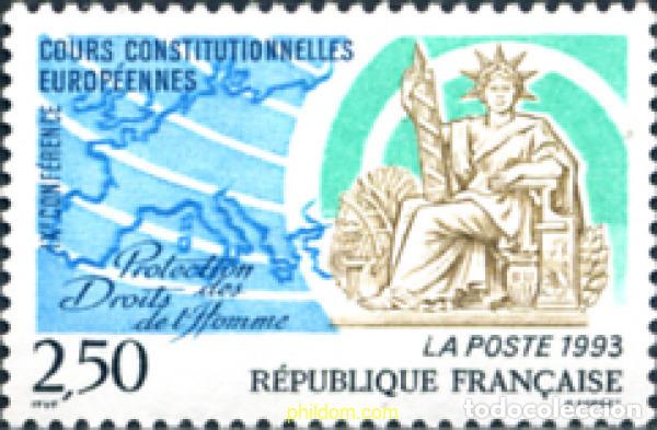 Sellos: 124179 MNH FRANCIA 1993 PROTECCION DE LOS DERECHOS DEL HOMBRE