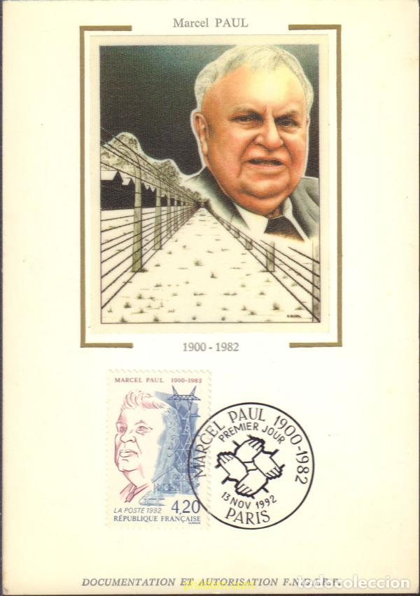 Sellos: 594345 MNH FRANCIA 1992 10 ANIVERSARIO DE LA MUERTE DE MARCEL PAUL