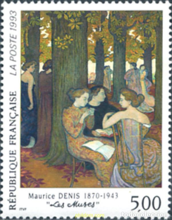 Sellos: 124195 MNH FRANCIA 1993 50 ANIVERSARIO DE LA MUERTE DE MAURICE DENIS