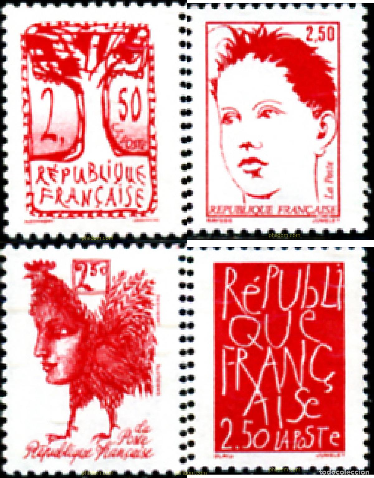 Sellos: 124161 MNH FRANCIA 1992 BICENTENARIO DE LA PROCLAMACION DE LA REPUBLICA
