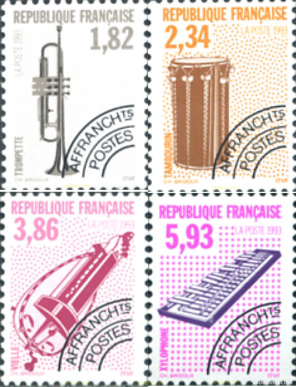 Sellos: 124187 MNH FRANCIA 1993 INSTRUMENTOS MUSICALES