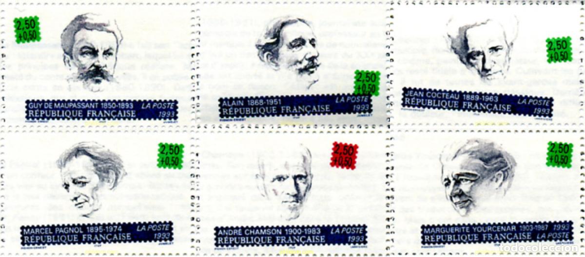 Sellos: 142624 MNH FRANCIA 1993 PERSONAJES CELEBRES