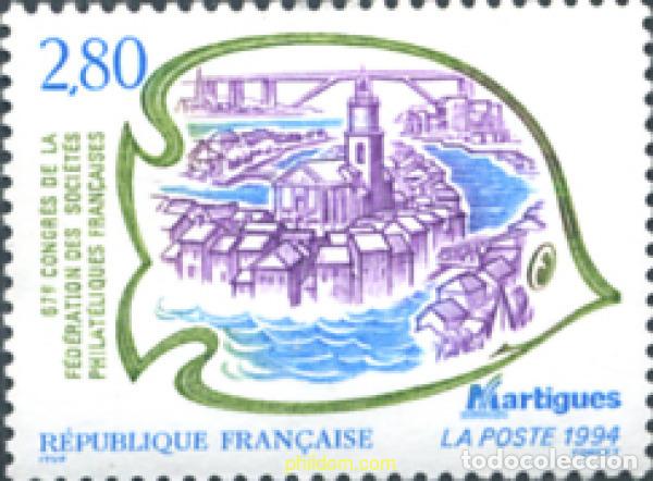 Sellos: 124229 MNH FRANCIA 1994 67 CONGRESO DE LA FEDERACION DE SOCIEDADES FILATELICAS FRANCESAS EN MARTIGU