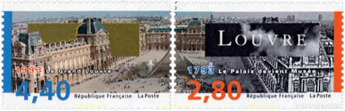 Selos: 124200 MNH FRANCIA 1993 BICENTENARIO DE LA CREACION DEL MUSEO DEL LOUVRE