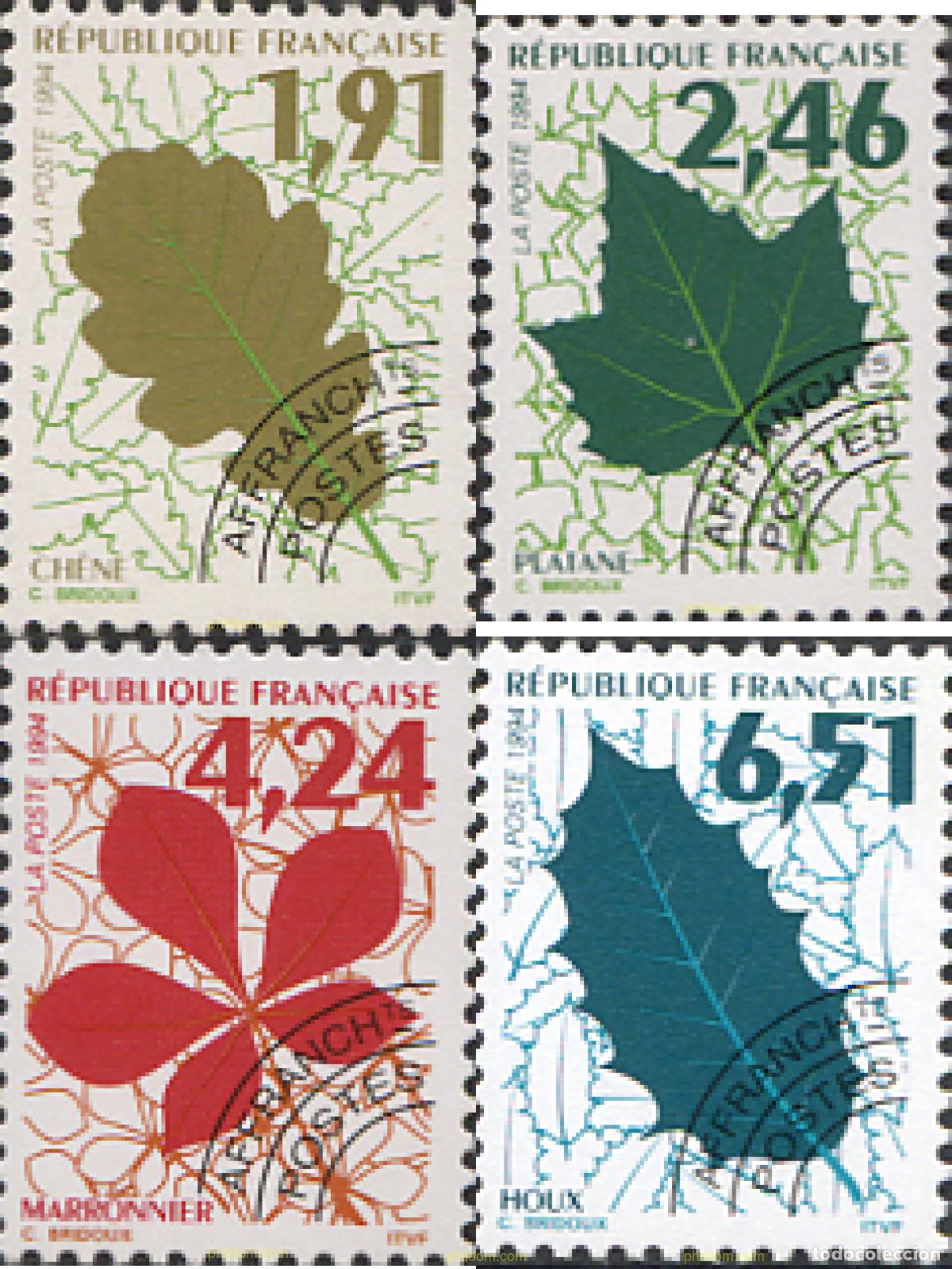 Selos: 124246 MNH FRANCIA 1994 HOJAS DE ARBOLES