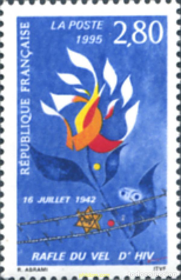 Sellos: 124286 MNH FRANCIA 1995 COMMEMORACION DE &rdquo;RAFLE DU VEL D'HIV&rdquo;