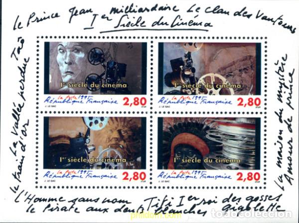 Sellos: 124263 MNH FRANCIA 1995 100 A&Ntilde;OS DE CINE EN EL MUNDO