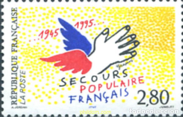 Sellos: 124282 MNH FRANCIA 1995 50 ANIVERSARIO DEL SOCORRO POPULAR FRANCES