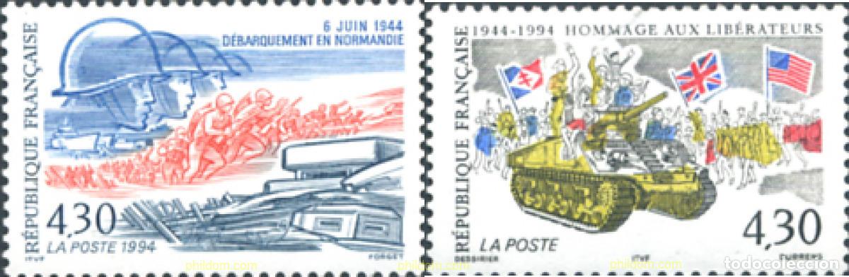 Sellos: 124231 MNH FRANCIA 1994 50 ANIVERSARIO DEL DESEMBARCO DE NORMANDIA