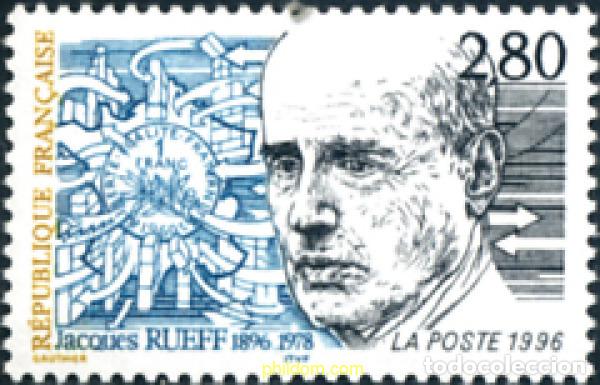 Sellos: 124336 MNH FRANCIA 1996 CENTENARIO DEL NACIMIENTO DE JACQUES RUEFF