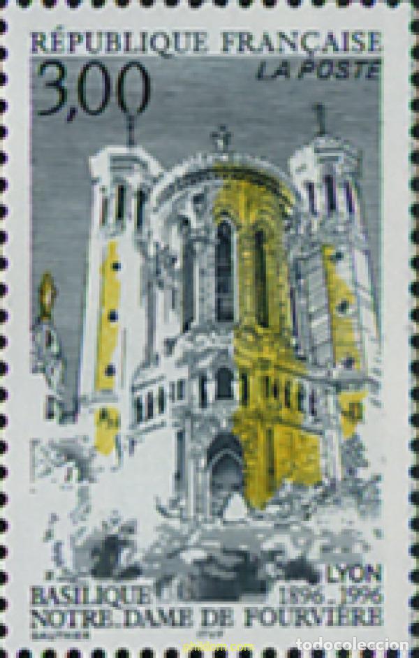 Sellos: 124388 MNH FRANCIA 1996 CENTENARIO DE LA CONSAGRACION DE LA BASILICA NOTRE-DAME DE FOURVI&Egrave;RE EN LY