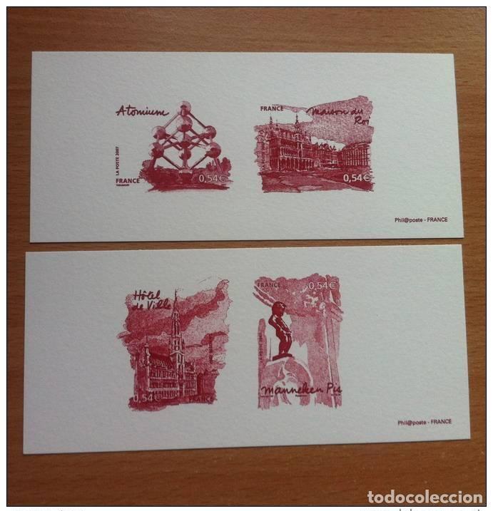 Briefmarken: FRANCE 2007 - GRABADOS POST 4073 A 4076 CAPITALES EUROPEAS BRUSELAS