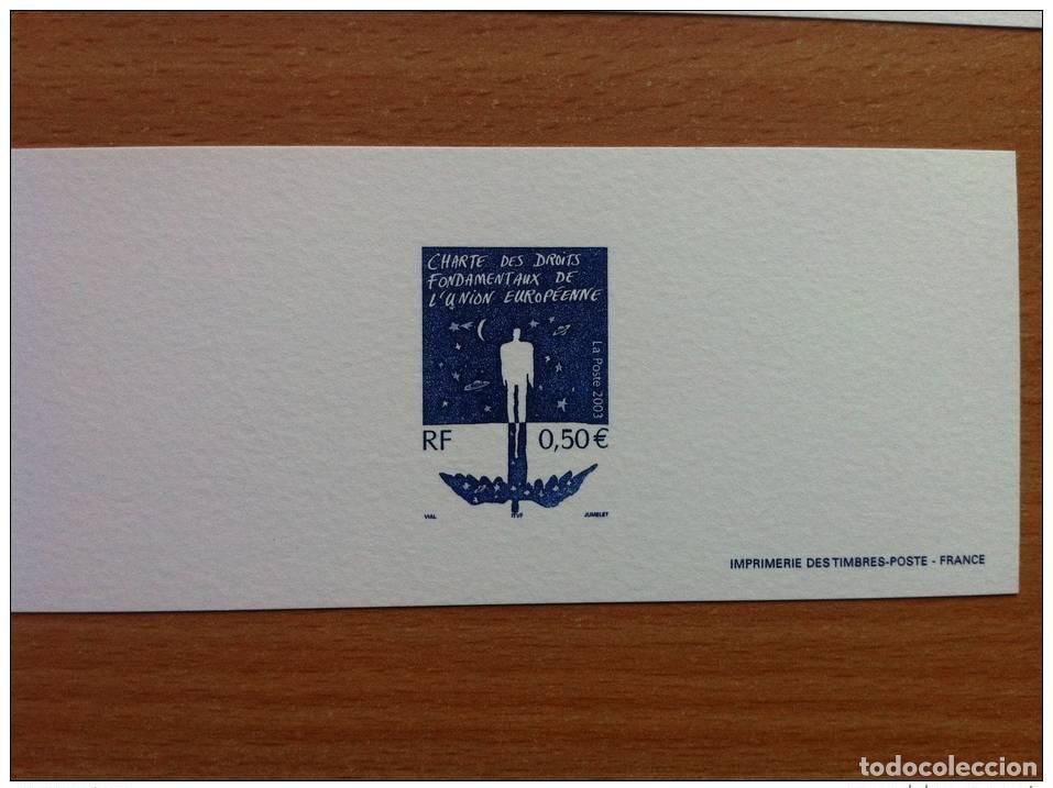 Briefmarken: FRANCIA 2003 - GRABADOS: CARTA DE DERECHOS FUNDAMENTALES LA UNI&Oacute;N EUROPEA (3555)