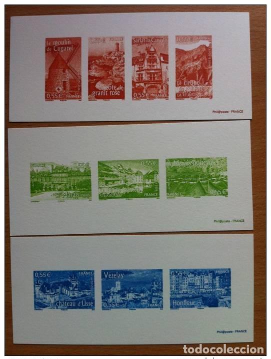 Briefmarken: FRANCIA 2008 -GRABADOS EXT. 4161 A 4170 RETRATOS REGIONES VOIR BLOC