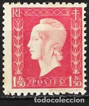 Sellos: Francia 1944 - Mi 718 - YT 691 - Marianne de Dulac - MNH**