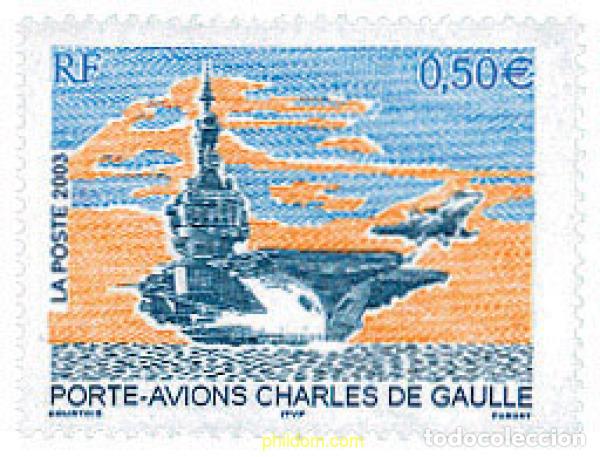 Sellos: 126354 MNH FRANCIA 2003 PORTAVIONES CHARLES DE GAULLE