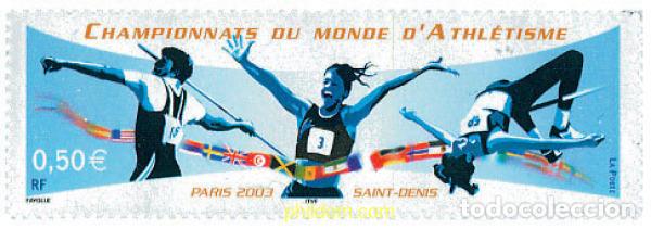 Sellos: 127568 MNH FRANCIA 2003 CAMPEONATO DEL MUNDO DE ATLETISMO