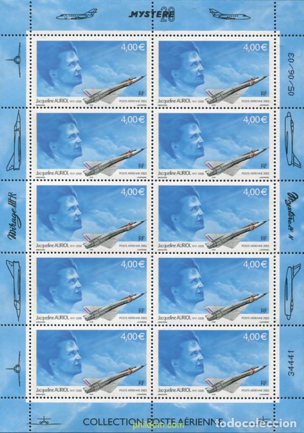 Sellos: 127557 MNH FRANCIA 2003 HOMENAJE A JACQUELINE AURIOL