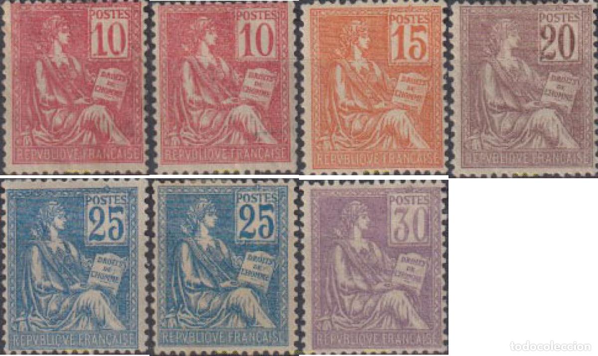 Sellos: 612389 HINGED FRANCIA 1900 ALEGORIA
