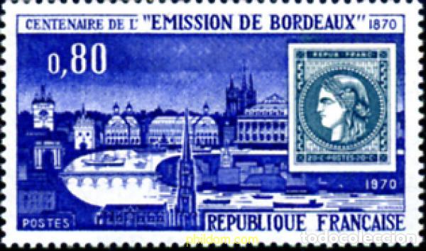 Sellos: 153538 MNH FRANCIA 1970 CENTENARIO DEL PRIMER SELLO DE BURDEOS