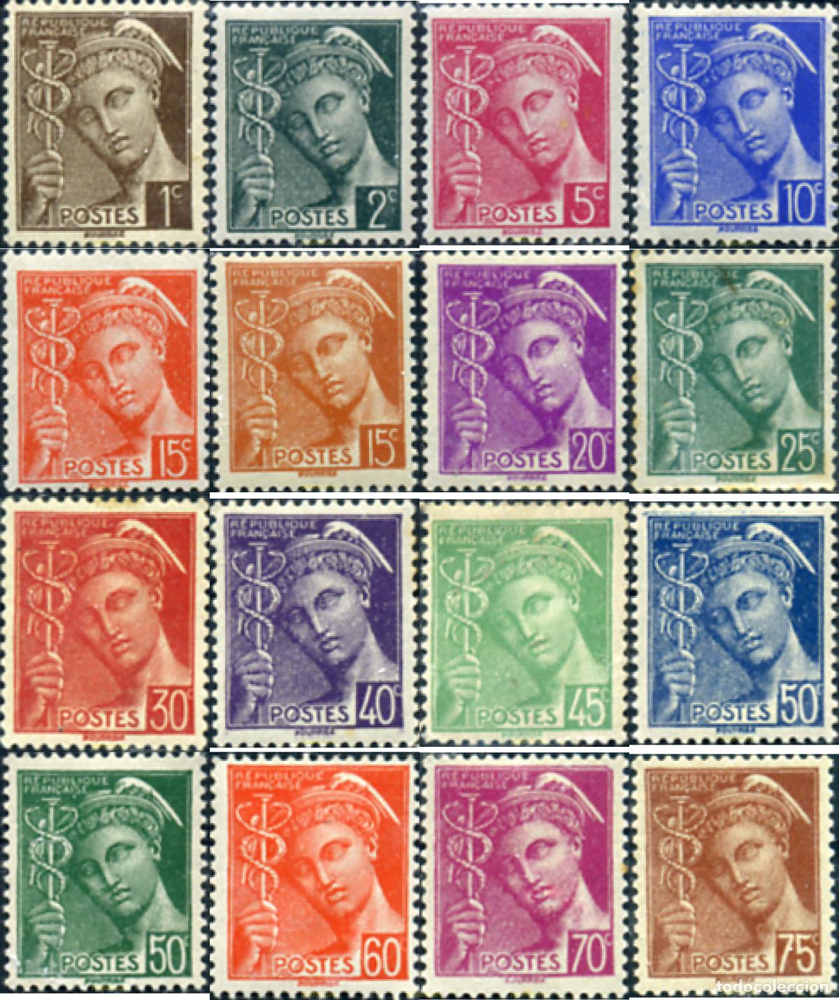 Sellos: 342354 MNH FRANCIA 1938 MERCURIO