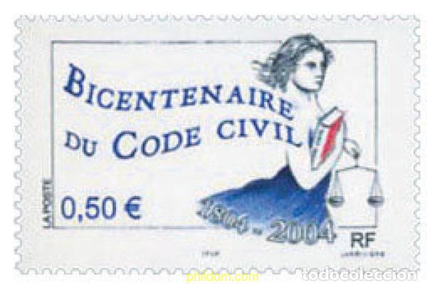 Sellos: 148754 MNH FRANCIA 2004 BICENTENARIO DEL CODIGO CIVIL