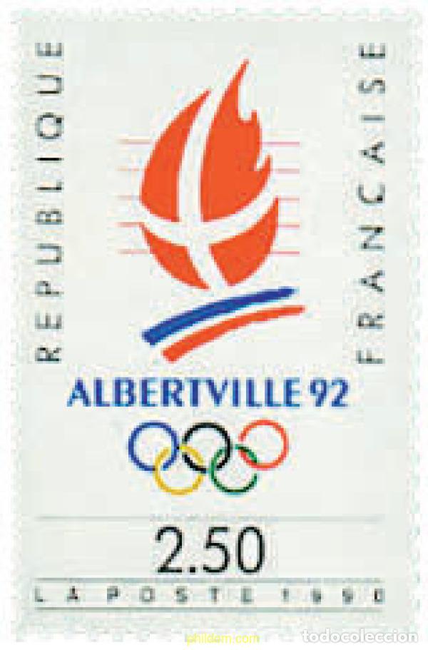 Sellos: 151029 MNH FRANCIA 1990 16 JUEGOS OLIMPICOS INVIERNO ALBERTVILLE 1992