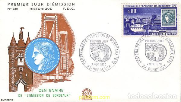 Sellos: 449449 MNH FRANCIA 1970 CENTENARIO DEL PRIMER SELLO DE BURDEOS