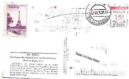 Sellos: Francia y Par&iacute;s, Bas&iacute;lica del Sagrado Coraz&oacute;n de Montmartre, Caldas da Rainha Portugal 1950 (923)