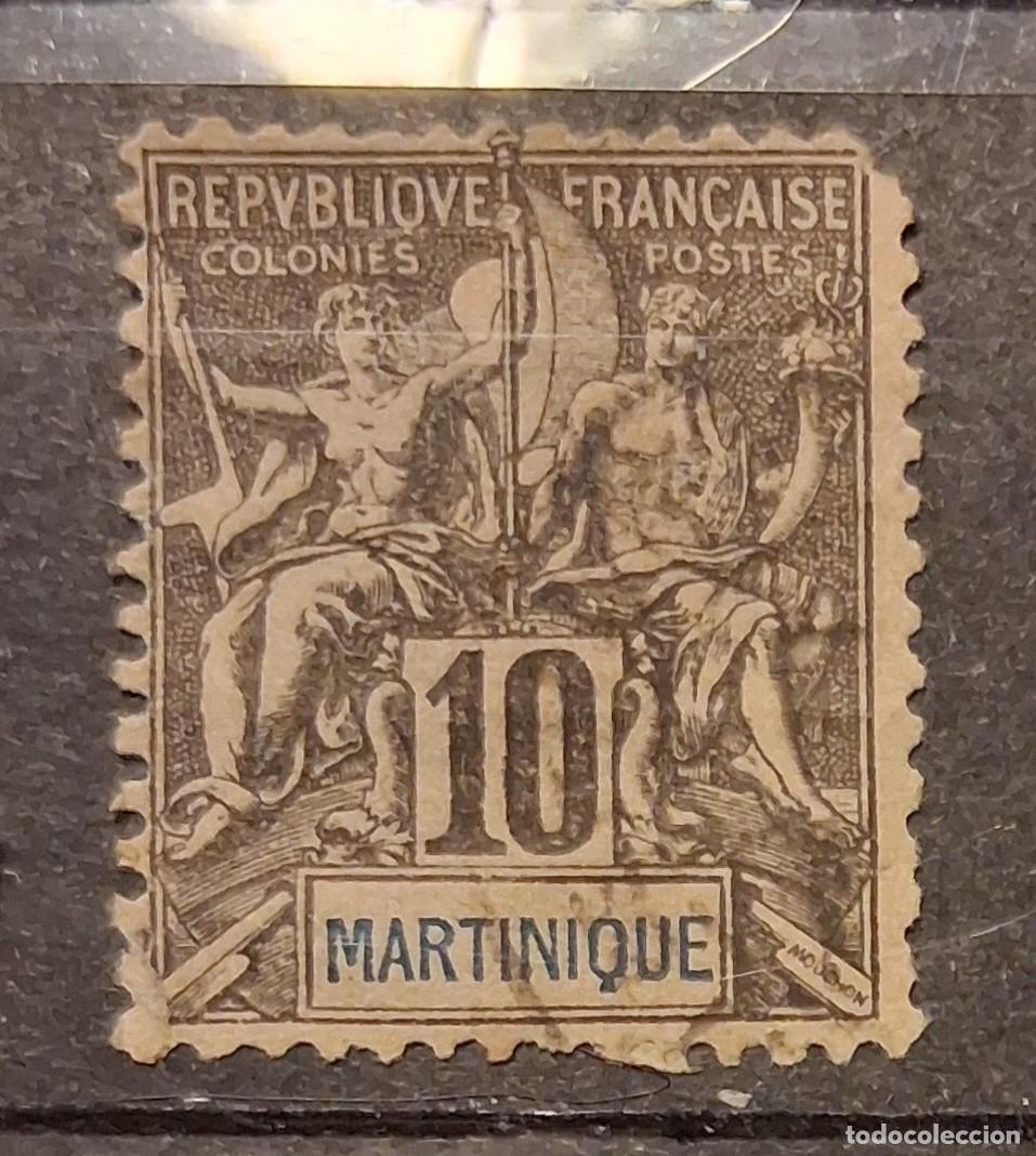 Sellos: FRANCIA, MARTINICA, 1892, CAT.YT.35.