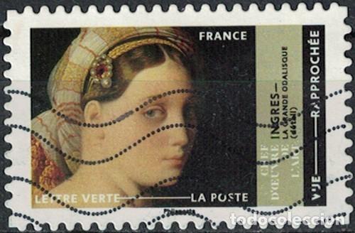 Sellos: France 2022 Oblit&eacute;r&eacute; Used Jean Auguste Dominique Ingres La Grande Odalisque Vue Rapproch&eacute;e Y&T FR 21