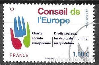 Sellos: SELLO USADO DE FRANCIA 2016, SERVICIO YT 168