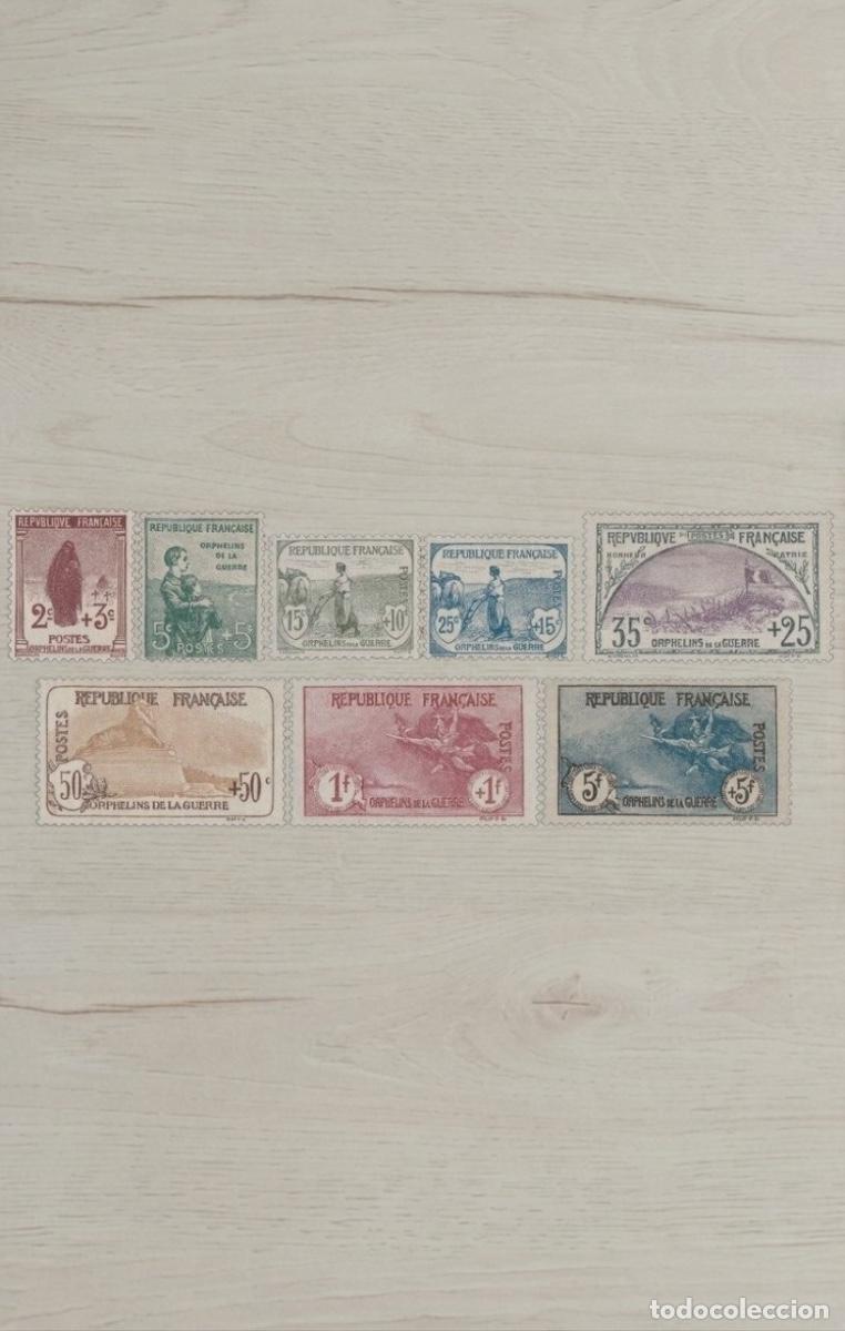 Sellos: France 1917-1919 War Orphans Fund COMPLETE Semi-Postal Set 8v Mint - Includes Legandary 1F & 5F High