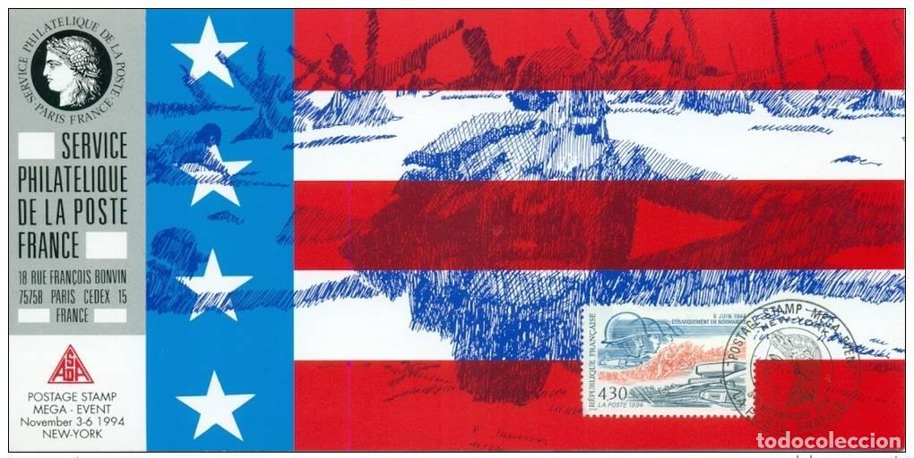 Sellos: 124 Exposici&oacute;n oficial de mapas Nueva York 1994 D&iacute;a D la FDC Normand&iacute;a 1944