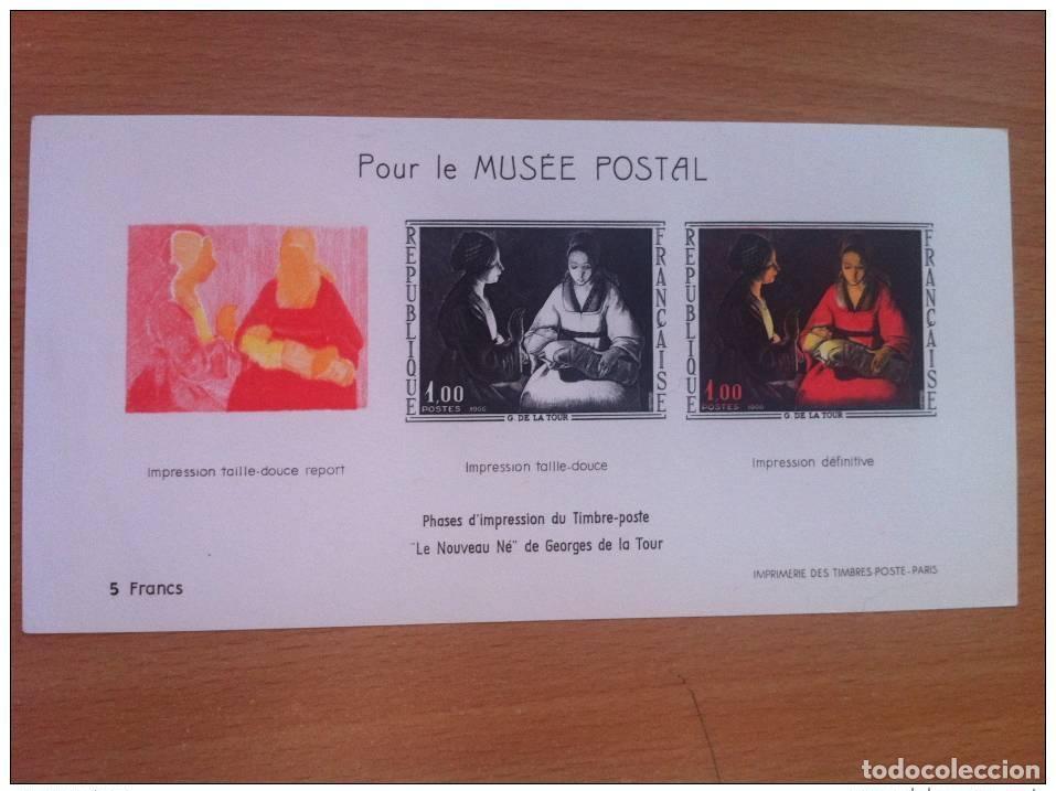 Sellos: FRANCIA 1966 HOJA EL MUSEO POSTAL G. DE LA TOUR YVERT 1479b cuesta 230&euro;