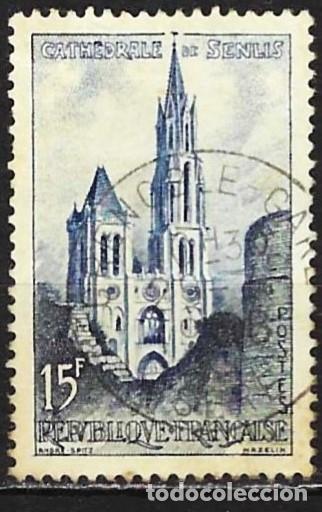 Sellos: Francia 1958 - Mi 1201 - YT 1165 - Catedral de Senlis