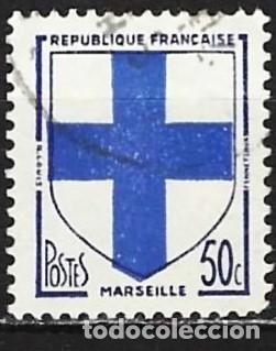 Sellos: Francia 1958 - Mi 1217 - YT 1180 - Escudo de armas de Marsella