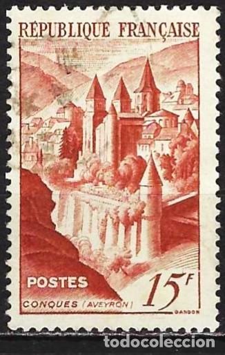 Sellos: Francia 1947 - Mi 823 - YT 792 - Abad&iacute;a de Conques
