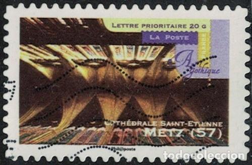 Sellos: Francia 2011 Oblit&eacute;r&eacute; Used Art Gothique Cath&eacute;drale Saint Etienne Metz 57 Y&T FR 555 SU