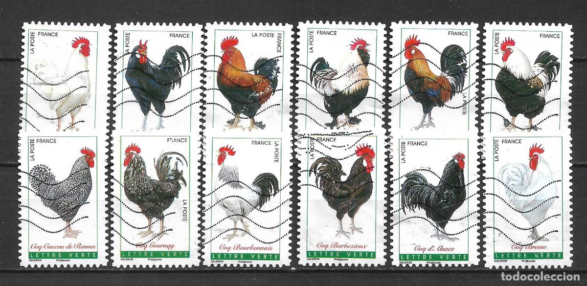 Sellos: francia 2016 serie completa 12 sellos usado gallos franceses - 6/34