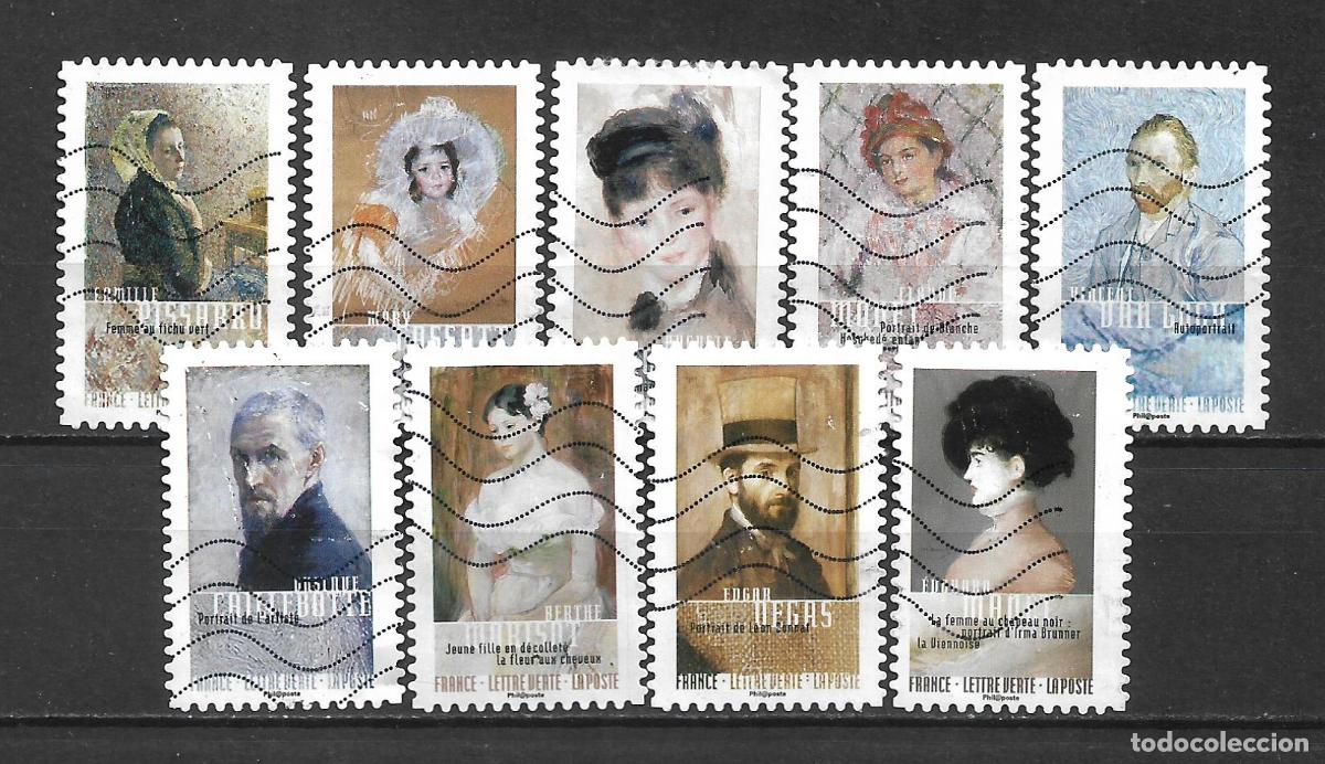 Sellos: francia 2016 lote 9 sellos usado retratos impresionistas - 6/34