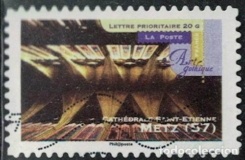 Sellos: Francia 2011 Oblit&eacute;r&eacute; Used Art Gothique Cath&eacute;drale Saint Etienne Metz 57 Y&T FR 555 SU1