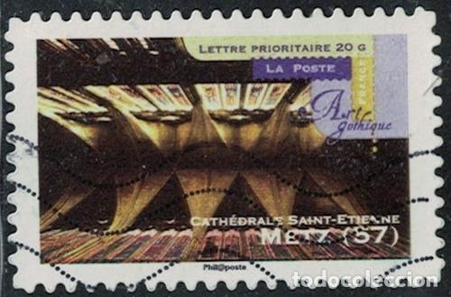 Sellos: Francia 2011 Oblit&eacute;r&eacute; Used Art Gothique Cath&eacute;drale Saint Etienne Metz 57 Y&T FR 555 SU3