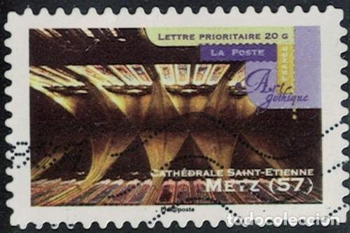 Sellos: Francia 2011 Oblit&eacute;r&eacute; Used Art Gothique Cath&eacute;drale Saint Etienne Metz 57 Y&T FR 555 SU4