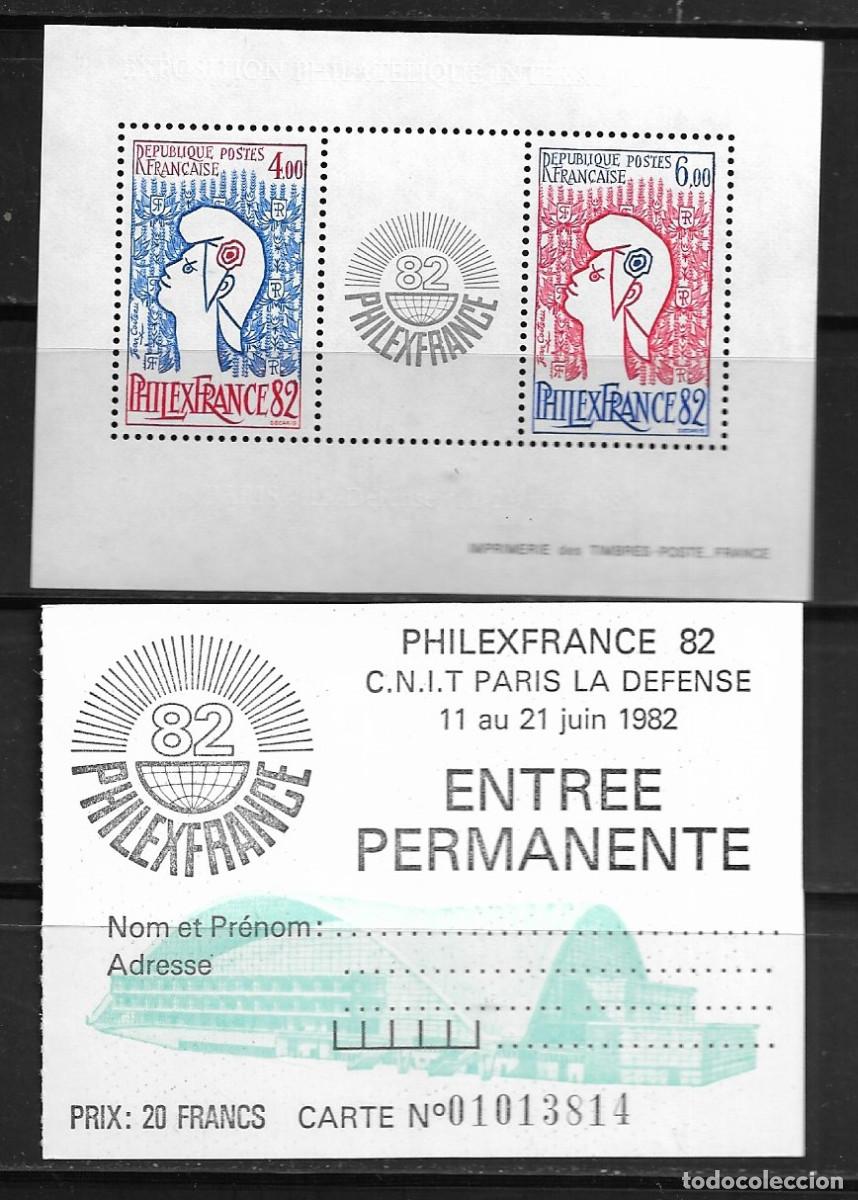 Sellos: FRANCIA 1982, HOJA BLOQUE Ivert 8 - PHILEXFRNCE 82 - MNH.