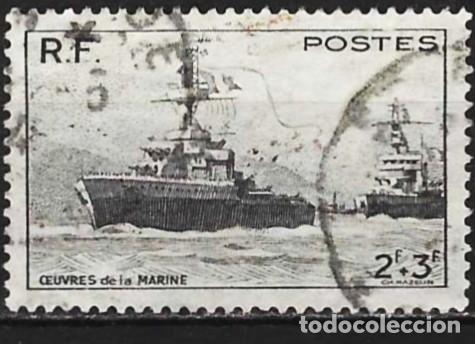 Sellos: Francia 1946 - Mi 740 - YT 752 - Buques de guerra