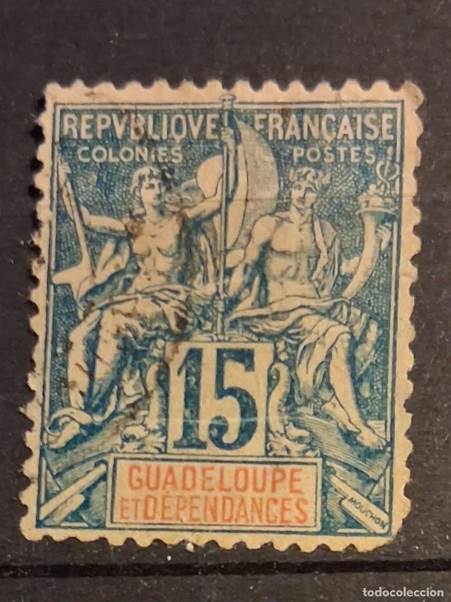 Sellos: FRANCIA, GUADALUPE, 1892, CAT.YT.32.